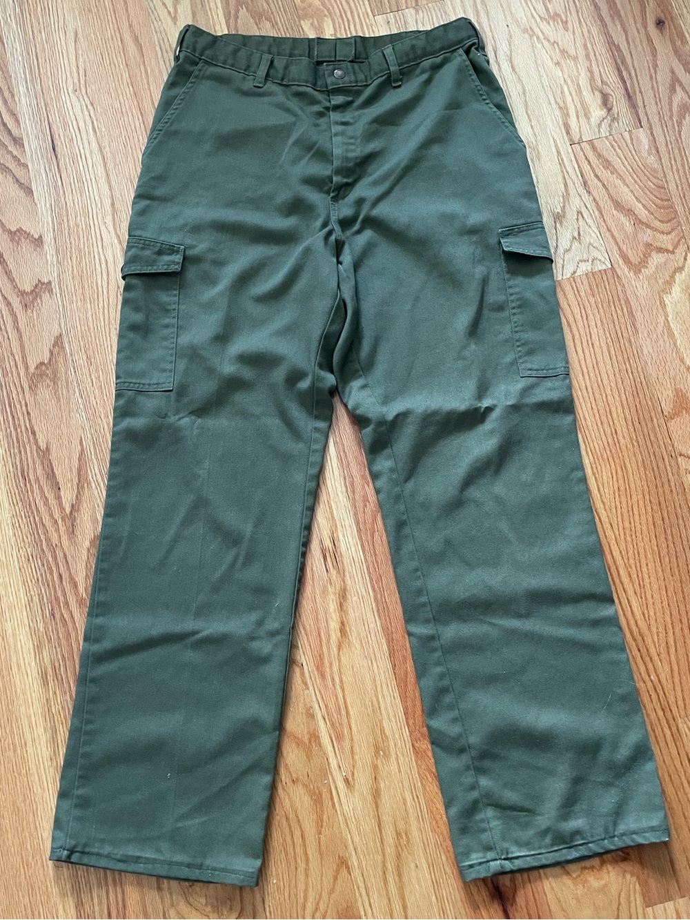 Men's Vintage Olive Green Cargo Pants Trousers - Boy Scouts of America